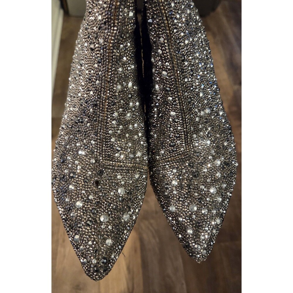 Betsey Johnson Cady Crystal Pavé Booties block heel booties - Size 8 - Picture 6 of 16